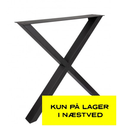 Horneman sortlakeret stålben kryds model (2stk.)