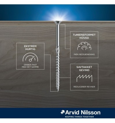 6,0x220mm træskrue udendørs C4 - 50stk. tx30