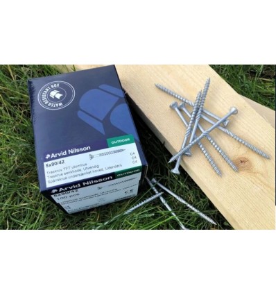 5,0x80mm træskrue udendørs C4 - 1500stk. tx25