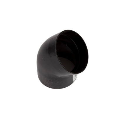 Bøjning Ø75 MM PVC SORT
