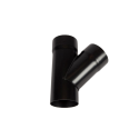 Grenrør Ø75 MM 45° PVC SORT