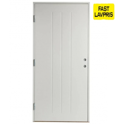 Facadedør Gränna pladedør - 100x210cm hvid