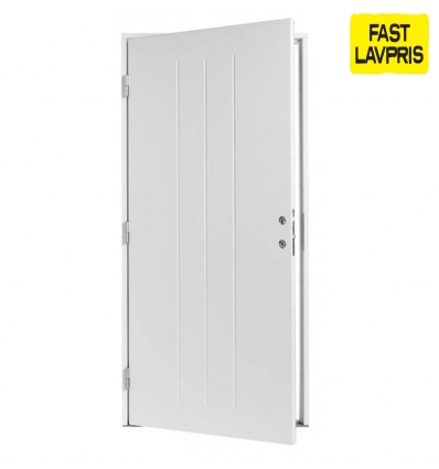 Facadedør Gränna pladedør - 100x210cm hvid