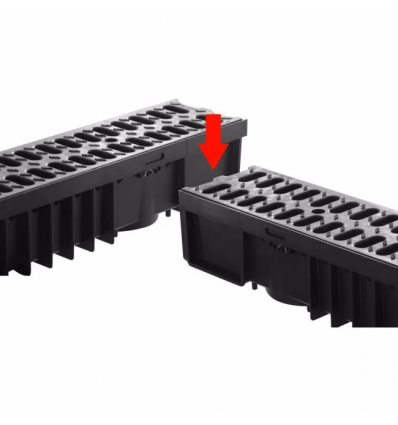 Afvandingsrende 10,5x11x100cm med klikfunktion