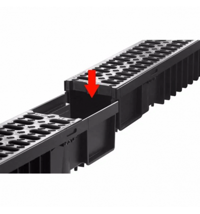 Afvandingsrende 10,5x11x100cm med klikfunktion