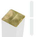 Omlimet stolpe - 9x9x208 cm - m/spids ende