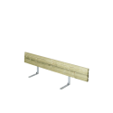 Ryglæn til Plankebænk - 166 cm - Trykimprægneret