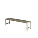 Plankebænk - 176 cm - Gråbrun
