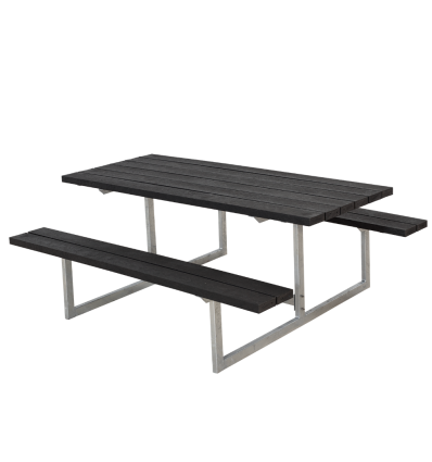 Basic Bord/Bænkesæt - 177 cm - RePlast - Sort