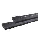 Basic Bord/Bænkesæt m/2 påbygninger - 260 cm - RePlast - Sort