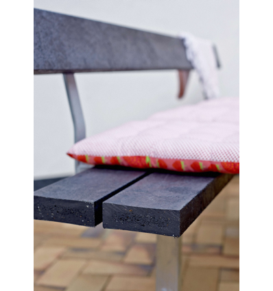 Basic Bord/Bænkesæt m/2 ryglæn og 2 påbygninger - 260 cm - RePlast - Sort