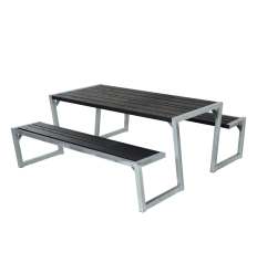 Zigma Bord/Bænkesæt - 176 cm - Sort