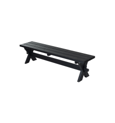 Nostalgi Plankebænk - 177 cm - Sort