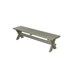Nostalgi Plankebænk - 177 cm - Gråbrun