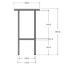 Plantebord i stål - 75 cm
