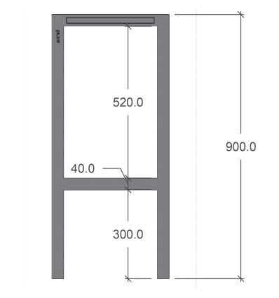 Plantebord i stål - 110 cm