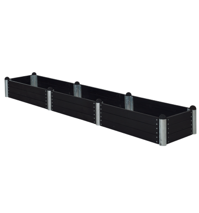 PIPE Højbed - 400×80 cm - Sort