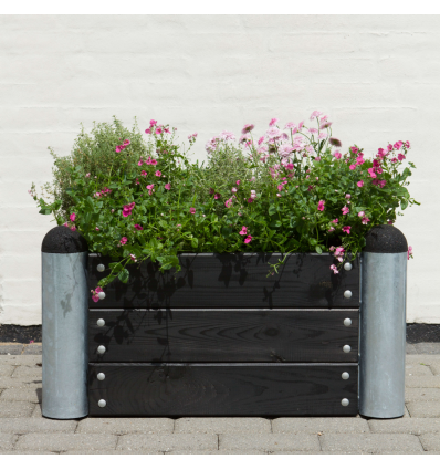 PIPE Højbed - 80×80 cm - Sort