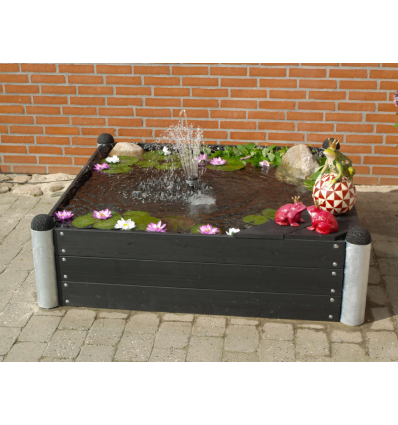 PIPE Højbed - 140×140 cm - Sort