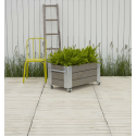 Cubic Blomsterkasse m/hjul - 87x45 cm - Gråbrun