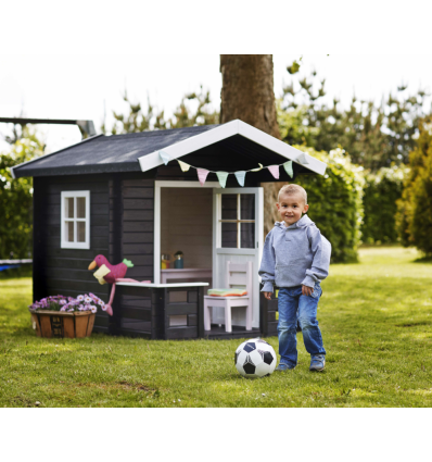 Legehus - grundmål 134×134 cm + 58 cm terrasse - Ubehandlet