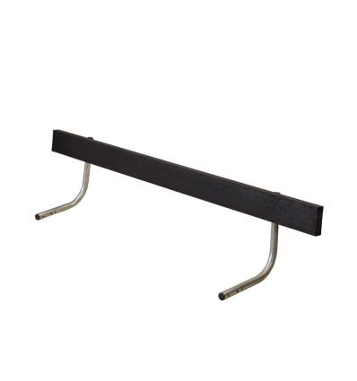 Ryglæn til Classic Bord/Bænkesæt - 177 cm - RePlast - Sort