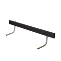 Ryglæn til Classic Bord/Bænkesæt - 177 cm - RePlast - Sort