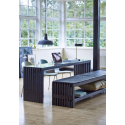 Rustik Trallebænk Design m/hylde - 138×49 cm - Sort