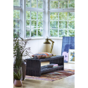 Rustik Trallebænk Design m/hylde - 138×49 cm - Sort