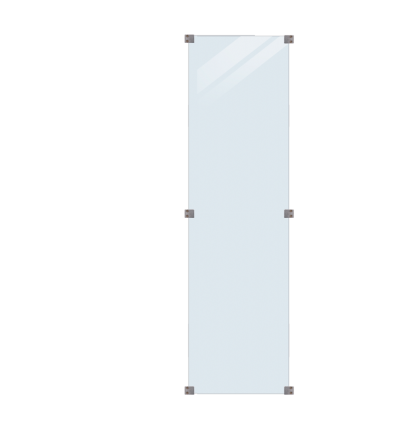 Hærdet Glashegn - Klart - 55,4x176 cm