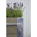 Cubic Blomsterkasse m/hjul - 120x95 cm - Gråbrun