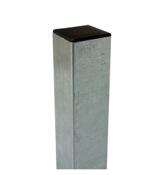 Stålstolpe 8x8x186 cm - til nedstøbning - inkl. 1 stk. stolpeafdækning