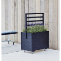 Plantekasse m/espalier og hjul - 124 cm - Sort