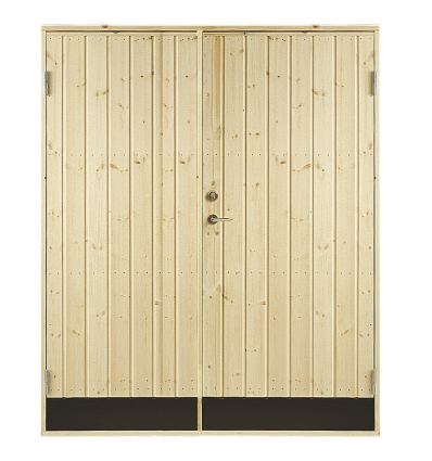Dobbelt udhusdør panel inkl. karm - HU - 151,2×187,8 cm