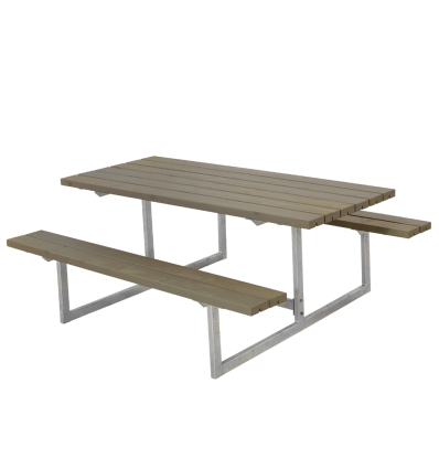 Basic Bord/Bænkesæt - 177 cm - Gråbrun