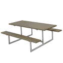 Basic Bord/Bænkesæt - 177 cm - Gråbrun