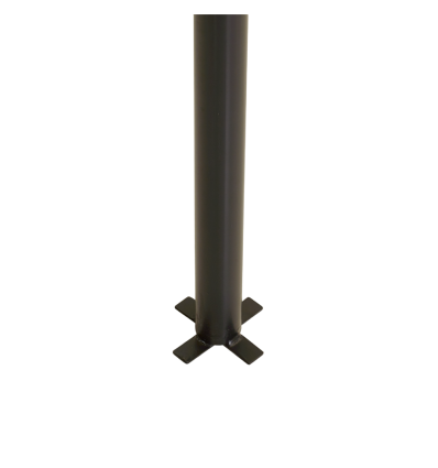 Stålstolpe rund - Ø42,4 mm x 186 cm - til nedstøbning