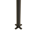 Stålstolpe rund - Ø42,4 mm x 186 cm - til nedstøbning
