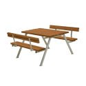 Alpha Bord/Bænkesæt m/2 ryglæn - 118 cm - Teak