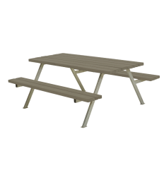 Alpha Bord/Bænkesæt - 177 cm - Gråbrun