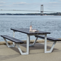 Wega Bord/Bænkesæt - 177 cm - Sort