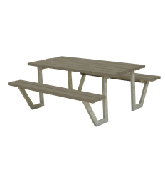 Wega Bord/Bænkesæt - 177 cm - Gråbrun