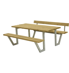 Wega Bord/Bænkesæt m/1 ryglæn - 177 cm - Lærk