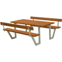 Wega Bord/Bænkesæt m/2 ryglæn - 177 cm - Teak