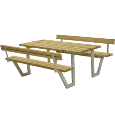 Wega Bord/Bænkesæt m/2 ryglæn - 177 cm - Lærk