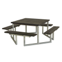 Twist Bord/Bænkesæt - 204 cm - RePlast - Sort