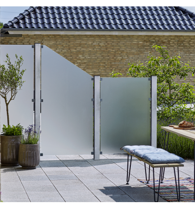 Stålstolpe med fod 8x8x132 cm - inkl. 1 stk. stolpeafdækning