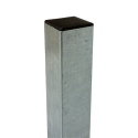 Stålstolpe 8x8x236 cm - til nedstøbning - inkl. 1 stk. stolpeafdækning