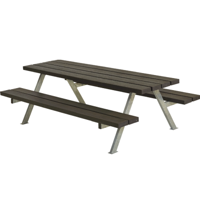 Alpha Junior Bord/Bænkesæt - 177 cm - RePlast - Sort