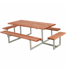 Basic Bord/Bænkesæt m/2 påbygninger - 260 cm - Teak